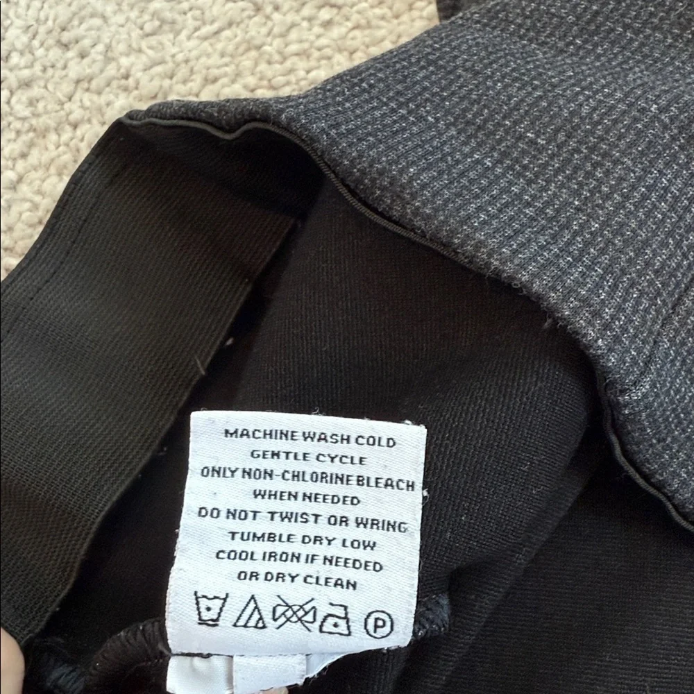 Calvin Klein Charcoal Textured Pull On Trousers Size 12